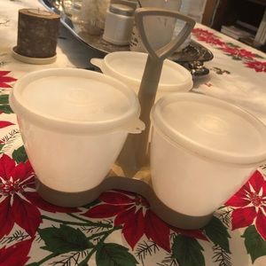 Vintage Tupperware Salad Condiment Server